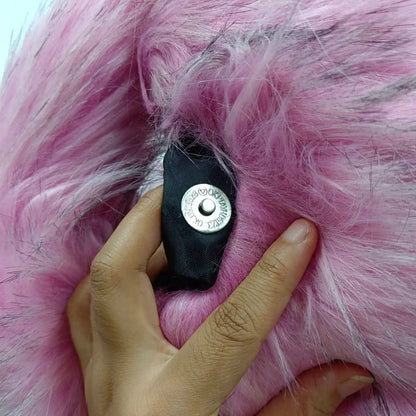 Fluffy Oversized Y2K Bucket Hat & Fur Bag