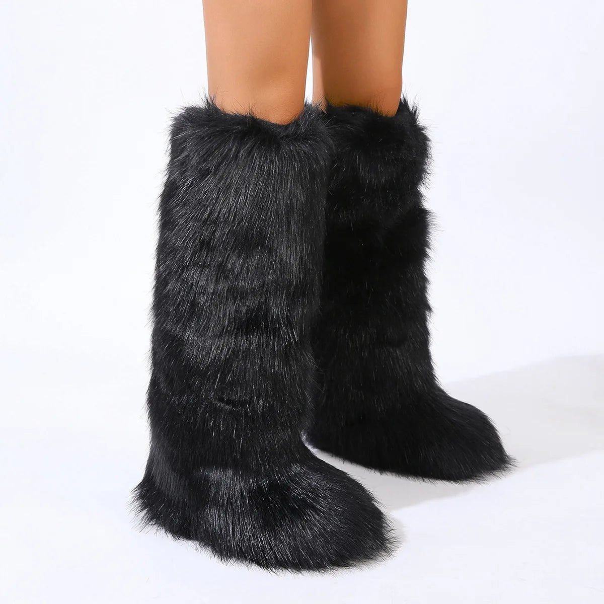 Luxe Knee High Fur Boots
