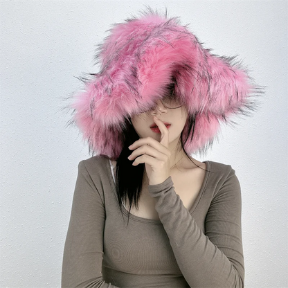 Oversize Fluffy Faux Fur Hats