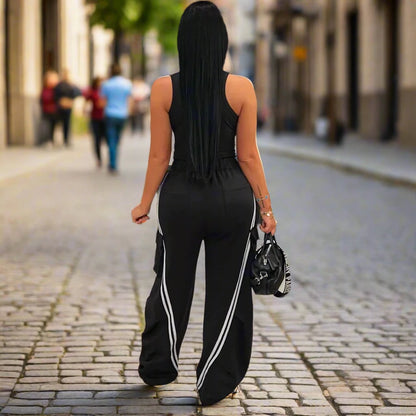 Denim Patchwork Loose Jogger Pants