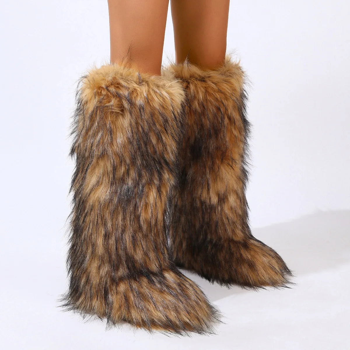 Luxe Knee High Fur Boots