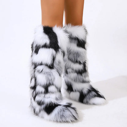 Luxe Knee High Fur Boots