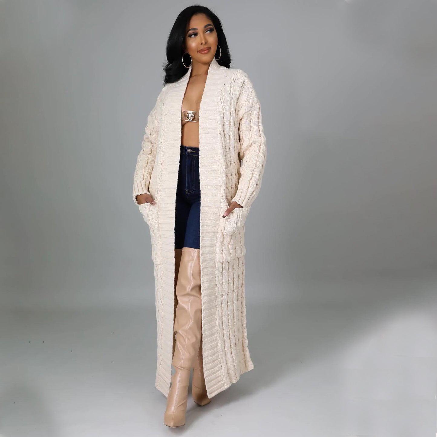 Long Sleeve Long Sweater Coat