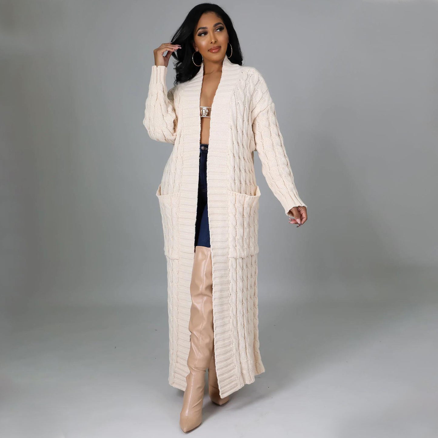 Long Sleeve Long Sweater Coat