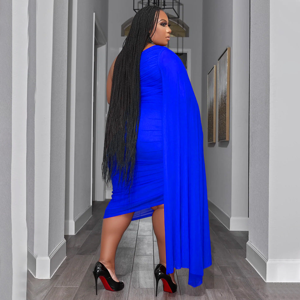 Diagonal Collar Wrinkle Two Piece Set