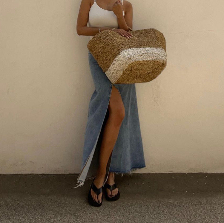 Vintage Denim Hip Skirt