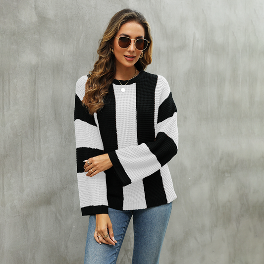 Retro Striped Knitted Sweater