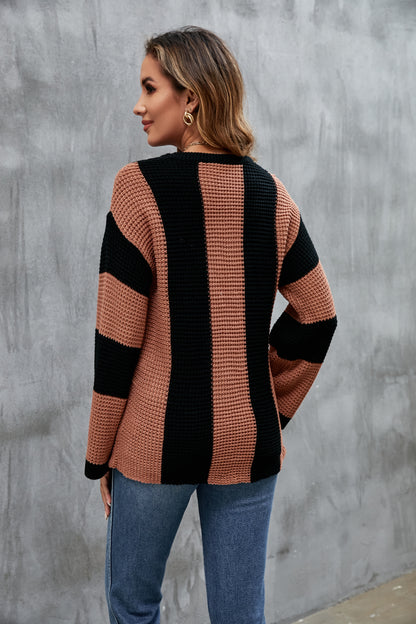 Retro Striped Knitted Sweater