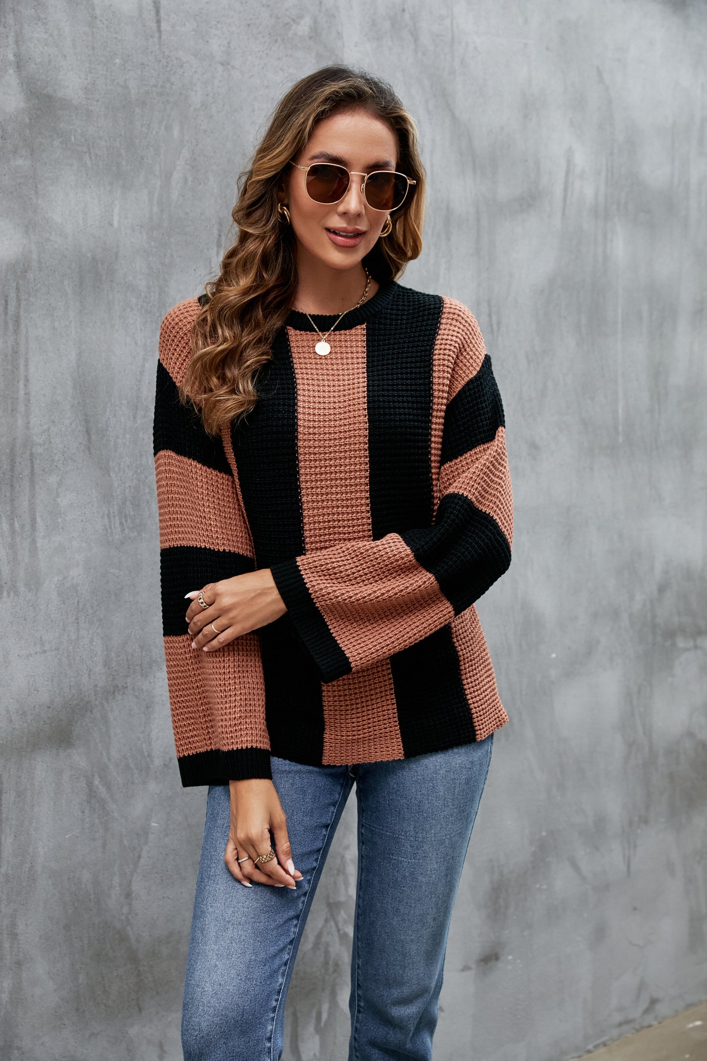 Retro Striped Knitted Sweater