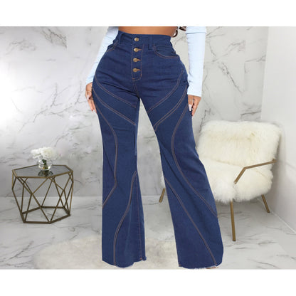 Exclusive Denim Stretch Bottom Pants