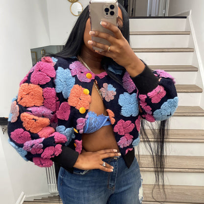 Buttercup Coat 3 Dimensional Floral Coat