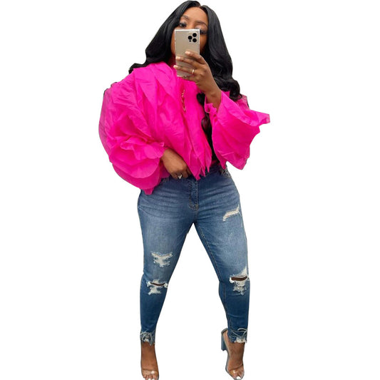 Layered Puffy Petals Shirt