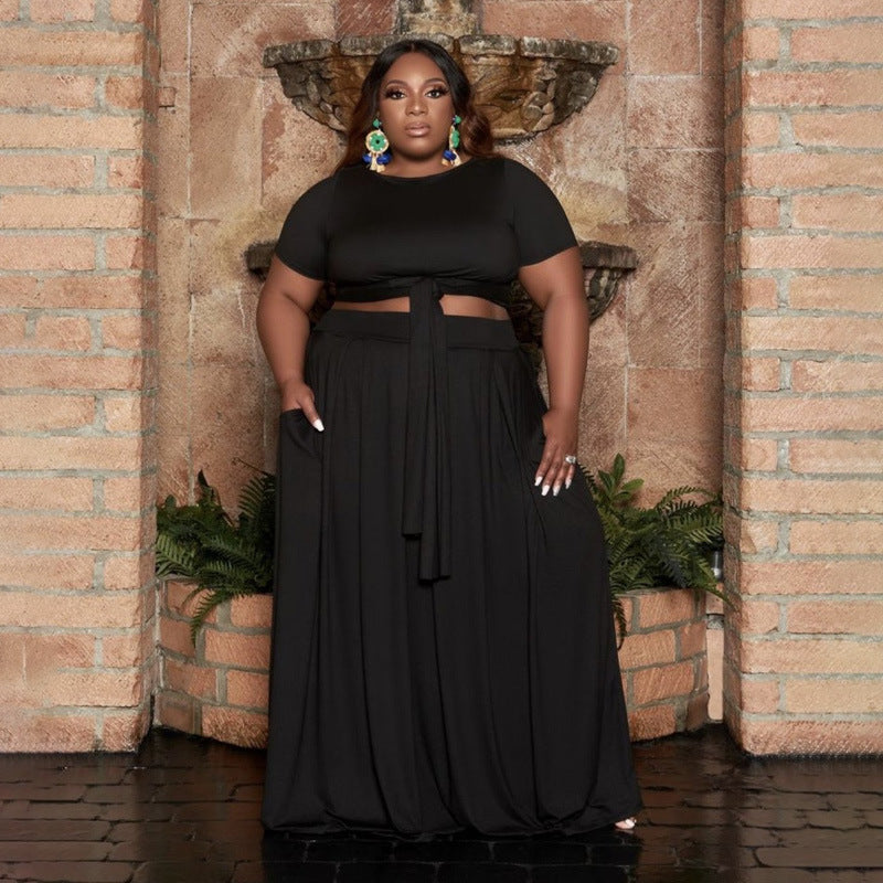 Curvy High Waist Two-Piece Suit