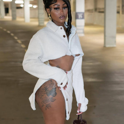 Lambs Cotton Split Skirt Outfit