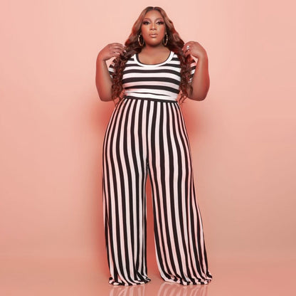 Striped Street Casual Two-Piece Suit