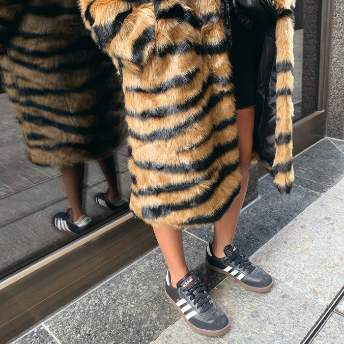Tiger Pattern Faux Fur