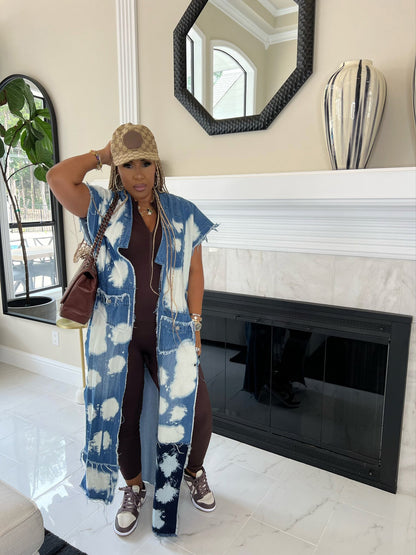 Stone Wash Denim Coat