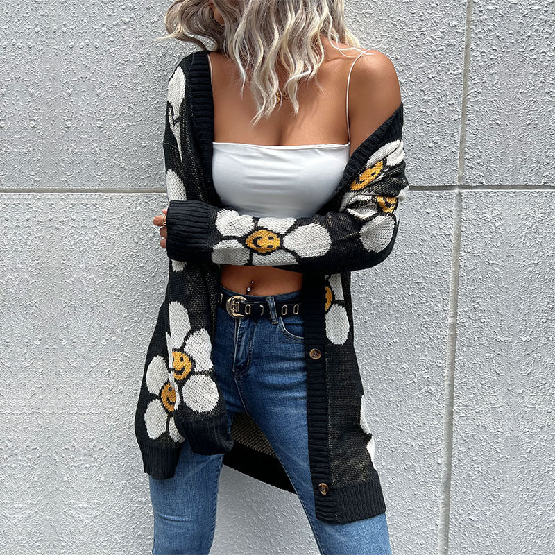 Floral Long Sleeve Sweater