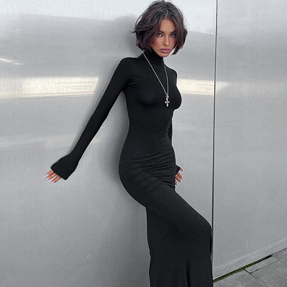 Turtle Neck High Waist Dress