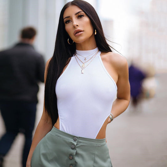 Sleeveless Hollow Out Bodysuit