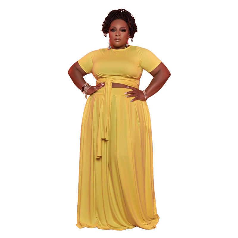 Curvy High Waist Two-Piece Suit