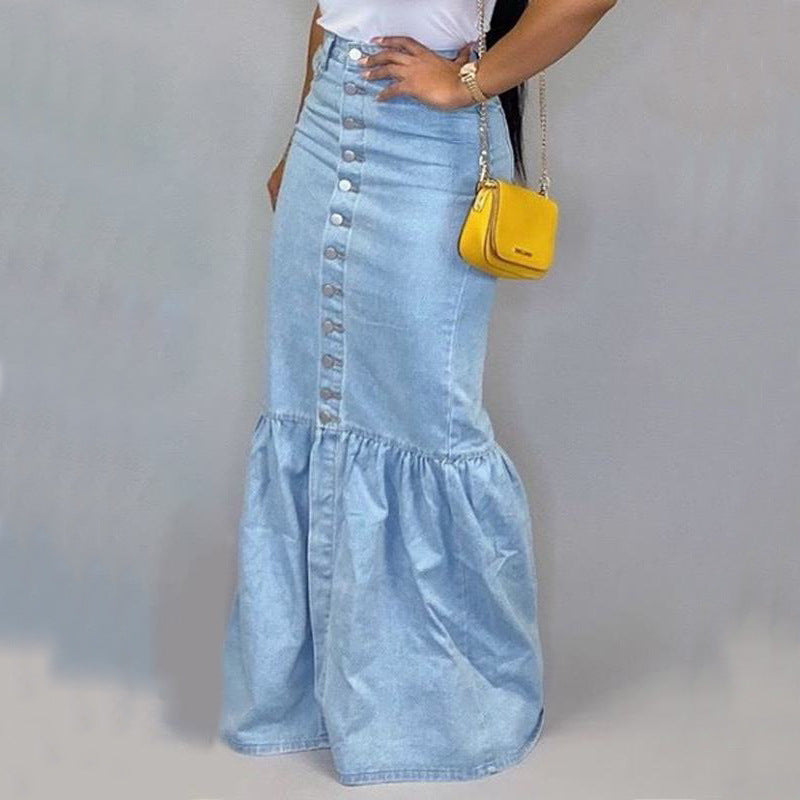 Flower Bomb Denim Skirt