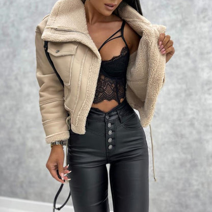 Lamb Woolen Short Coat