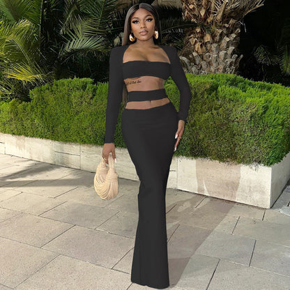 Elegant Long Sleeve Two Piece Set