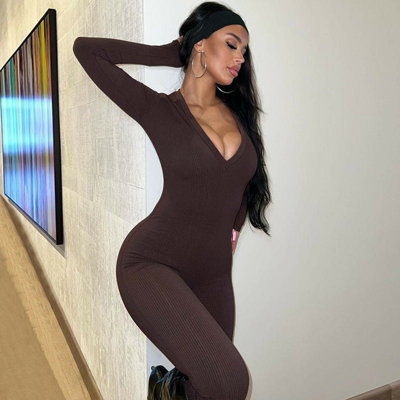 Slim Long Sleeve Jumpsuit